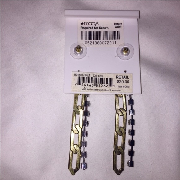 BCBGeneration Brass Chainlink Dangling Earrings - Picture 2 of 4